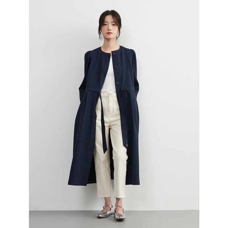 ワンピース風ジャケット長袖アウター羽織れる立体感素材セレモニー | On One's Own | 詳細画像12 