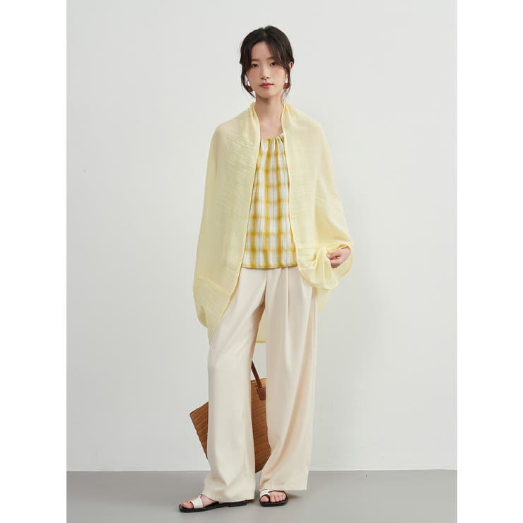 2WAYシアー綿混カーディガンストール羽織りコンパクト収納薄手軽量 | On One's Own | 詳細画像11 