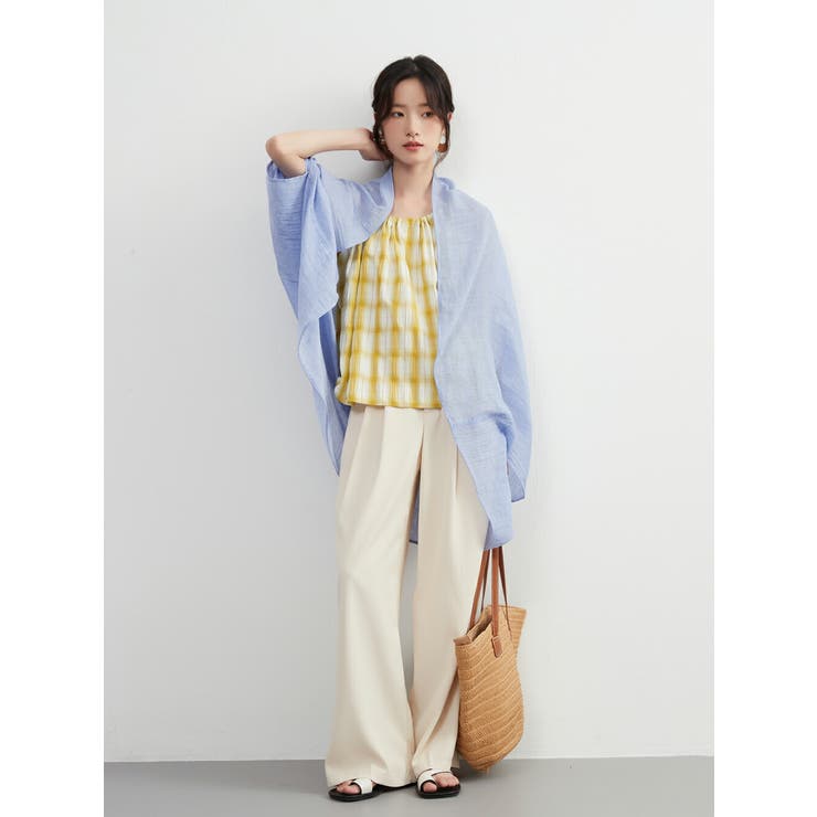 2WAYシアー綿混カーディガンストール羽織りコンパクト収納薄手軽量 | On One's Own | 詳細画像12 