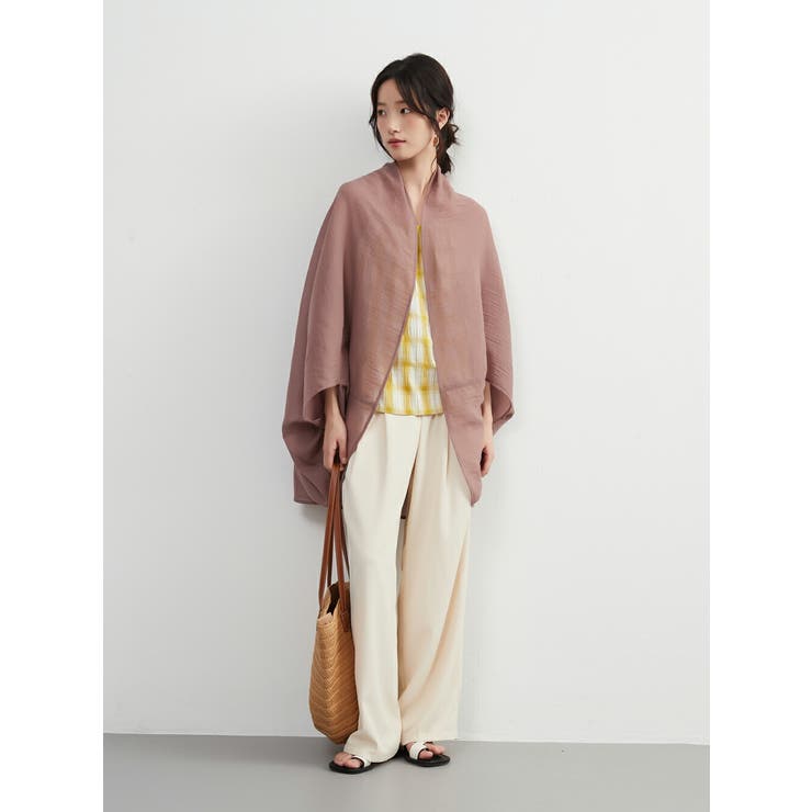 2WAYシアー綿混カーディガンストール羽織りコンパクト収納薄手軽量 | On One's Own | 詳細画像13 