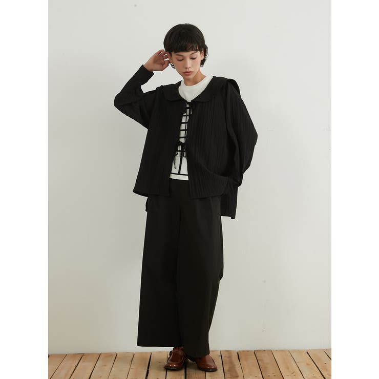 セーラーカラーリボン結びシアー薄手長袖カーディガン羽織り冷房対策 | On One's Own | 詳細画像11 