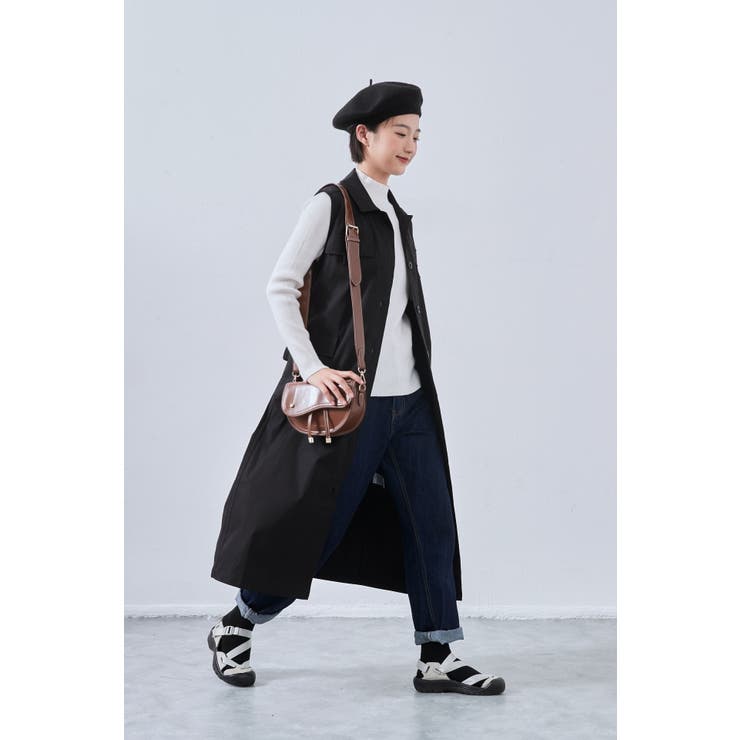 ミリタリーロングベストビッグポケットノースリーブワンピース | On One's Own | 詳細画像4 