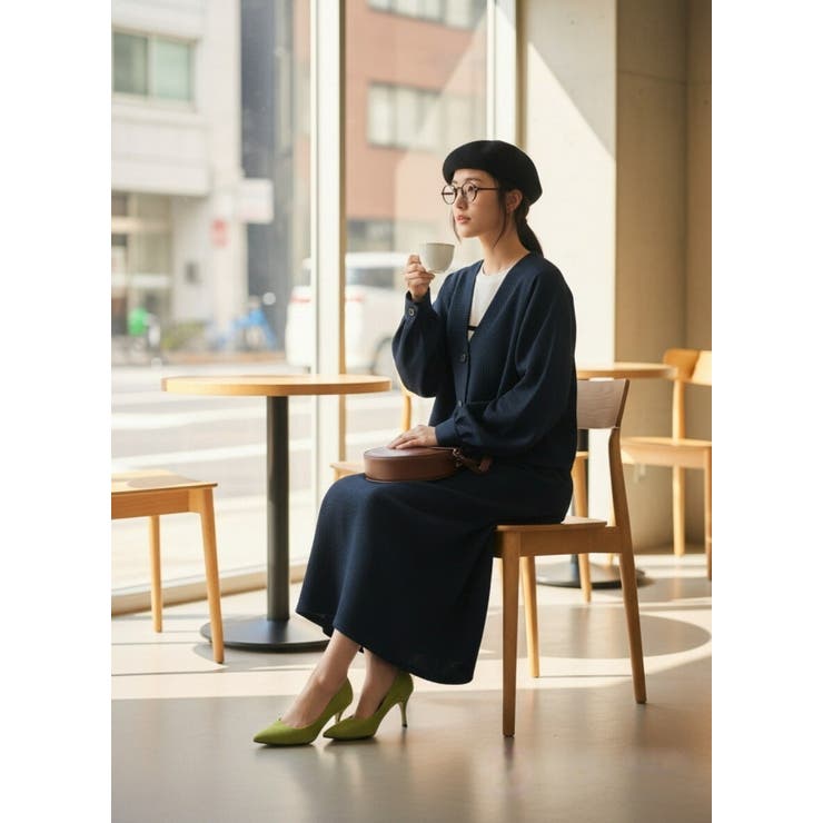 ワッフル調生地ボレロ風ジャケット付きジャンパースカートセットアップ | On One's Own | 詳細画像3 