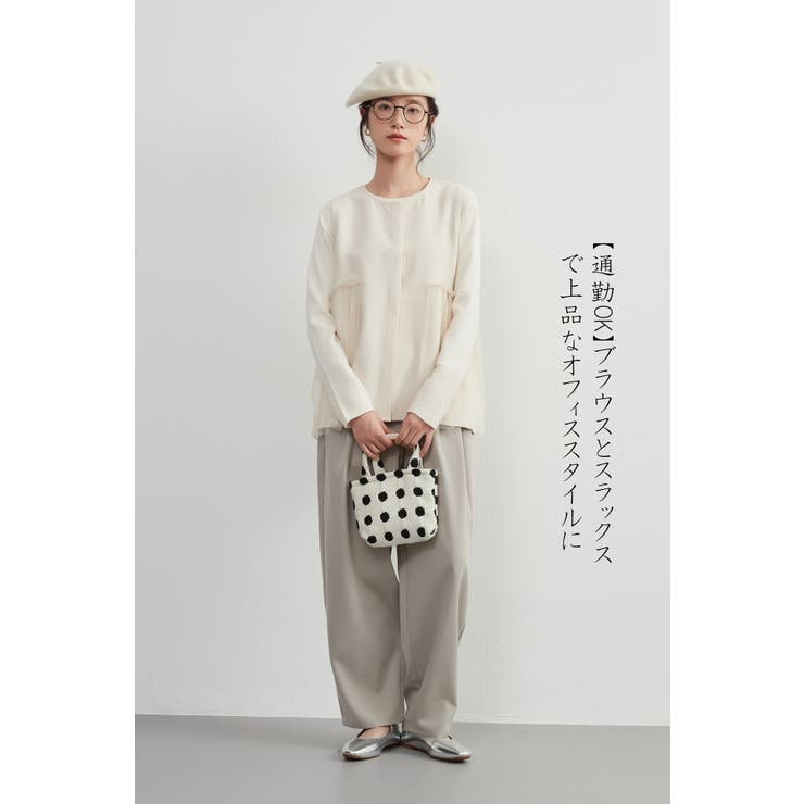 ドビーチュールレースレイヤードベストジレラウンドネック | On One's Own | 詳細画像10 