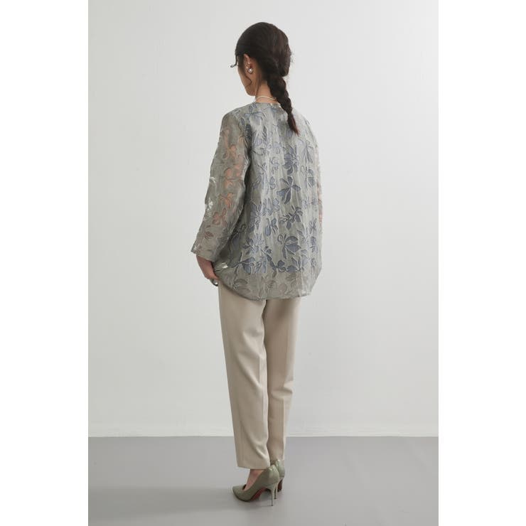 オパールシアー素材軽量ジャケットアンサンブル艶タンクトップ | On One's Own | 詳細画像8 