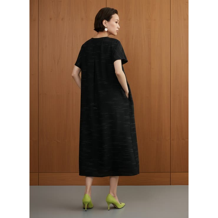 半袖ワンピース夏リラックスロング丈タックワンピース | On One's Own | 詳細画像7 