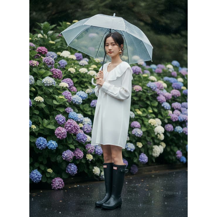 ラッフルカラーチュニックワンピース長袖フリル襟 | On One's Own | 詳細画像13 