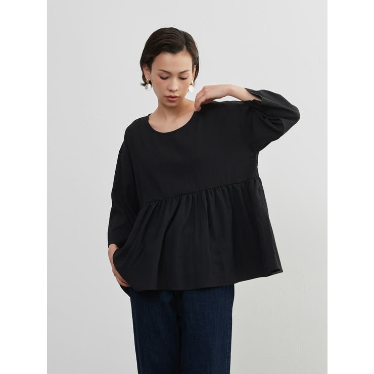 ジャガード八分袖ギャザートップスプルオーバー | On One's Own | 詳細画像8 