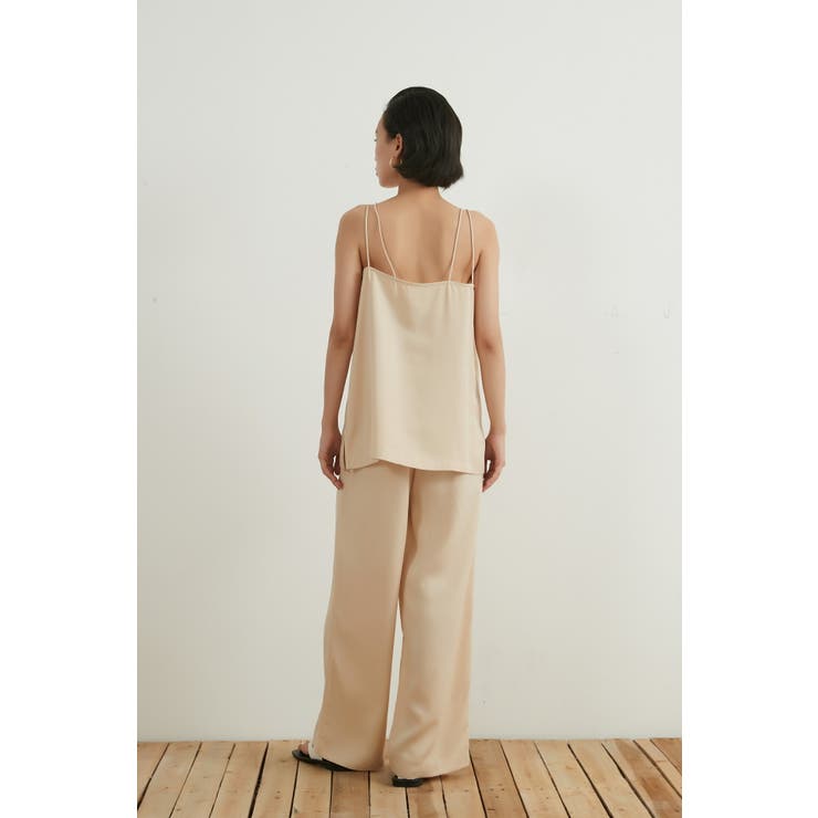 キャミソールドレープ感厚手レーヨン光沢感華奢ストラップ | On One's Own | 詳細画像6 