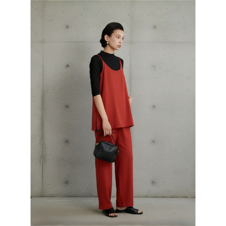 キャミソールドレープ感厚手レーヨン光沢感華奢ストラップ | On One's Own | 詳細画像4 