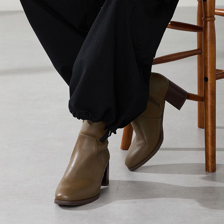 モカ | 【新色追加】チャンキーヒールミドルブーツ/31408 | ORiental TRaffic