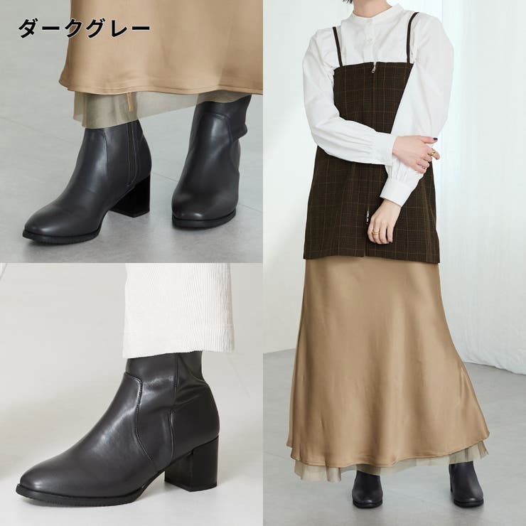 新色追加】チャンキーヒールミドルブーツ/31408[品番：ORTS0005909