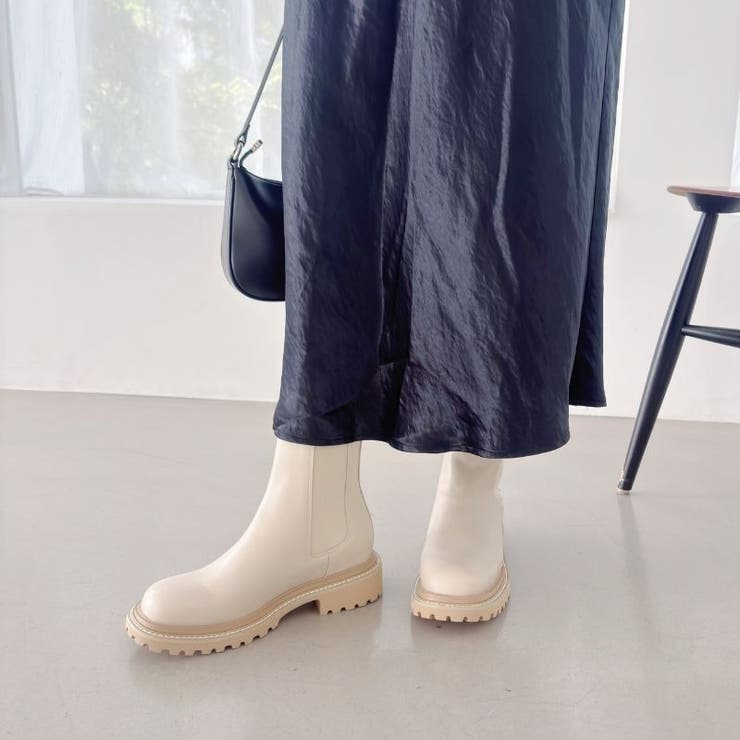 厚底 スクエアトゥチェルシーブーツ/31410[品番：ORTS0005925