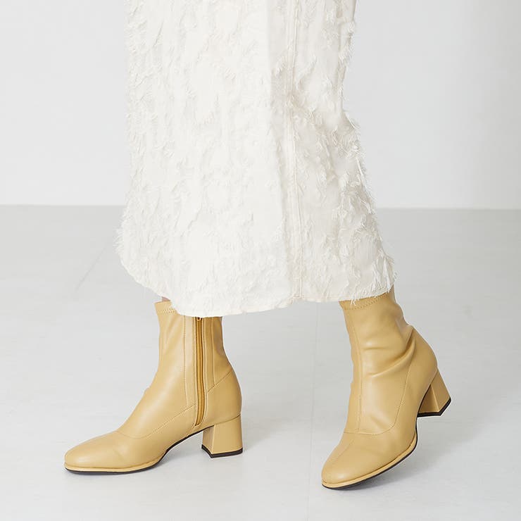 イエロー | ラウンドトゥストレッチブーツ | ORiental TRaffic