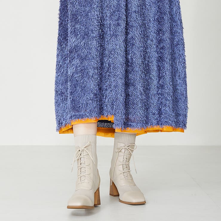 《オリエンタルトラフィック》レースアップニットヒールブーツ/31433 | ORiental TRaffic | 詳細画像7 