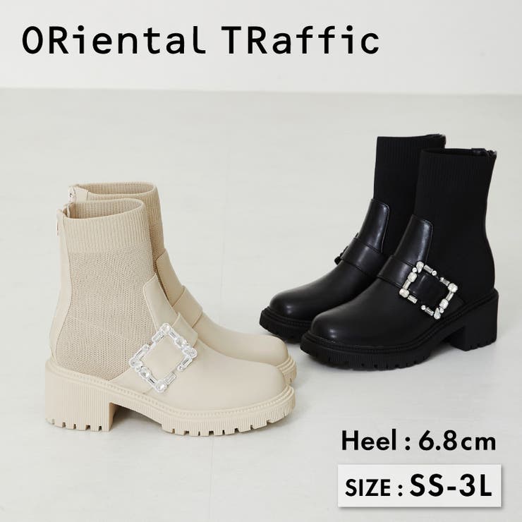 《オリエンタルトラフィック》厚底ビジューニットブーツ | ORiental TRaffic | 詳細画像1 