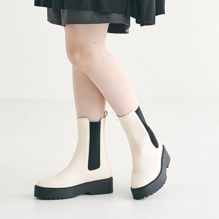 厚底ミドル丈サイドゴアブーツ/31439[品番：ORTS0006035]｜ORiental