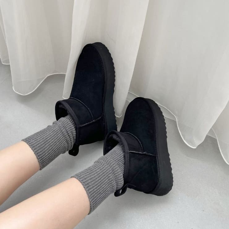 軽量 厚底 ムートンショートブーツ/35401[品番：ORTS0006052