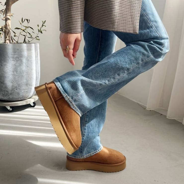 WEB限定】厚底ムートンショートブーツ/35401[品番：ORTS0006052