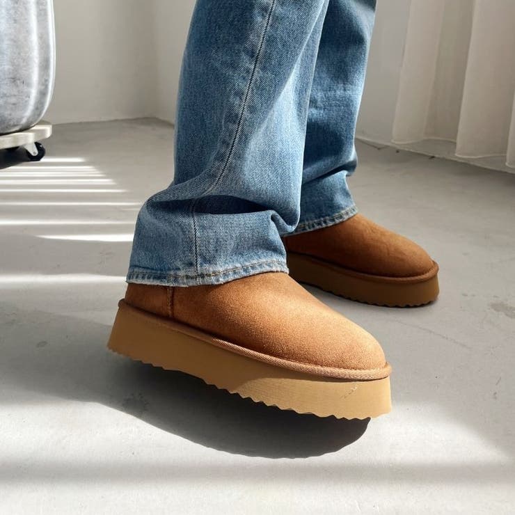 WEB限定】厚底ムートンショートブーツ/35401[品番：ORTS0006052