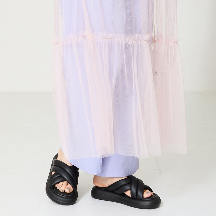 新品未使用 パデットクロスデザインサンダル パデットクロススライドサンダル[品番：ORTS0008708]｜ORiental