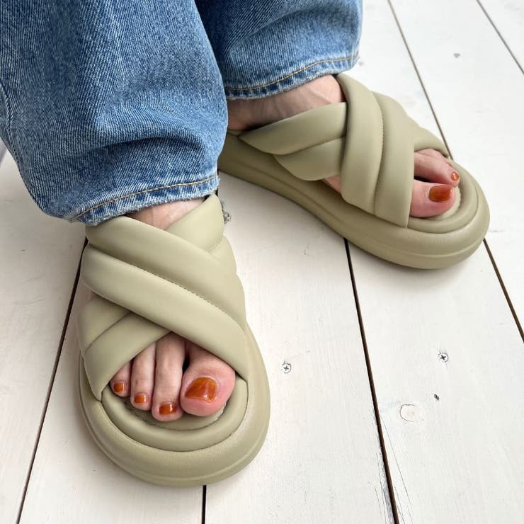 パデットクロススライドサンダル[品番：ORTS0008708]｜ORiental