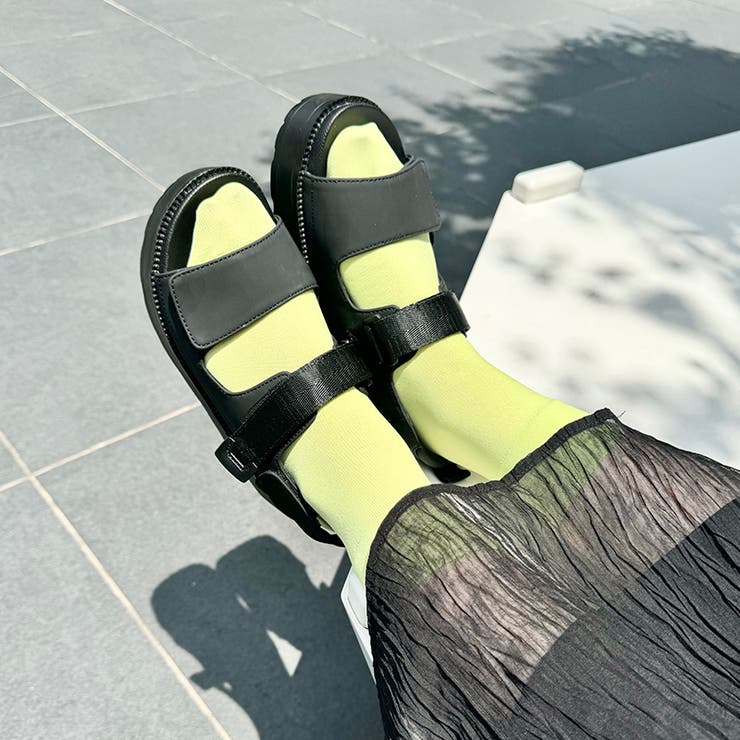 【ORiental TRaffic】ダブルベルトベルクロ厚底サンダル 41238 | ORiental TRaffic | 詳細画像12 