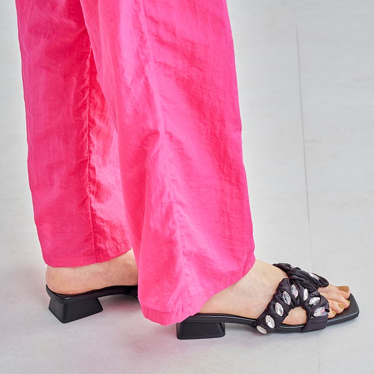 ORiental TRaffic】ビジューサテンベルトサンダル/41245[品番