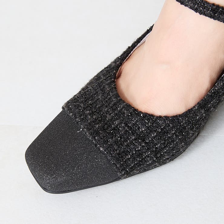 ≪オリエンタルトラフィック≫ツイード切替ワンストラップパンプス/41309 | ORiental TRaffic | 詳細画像5 