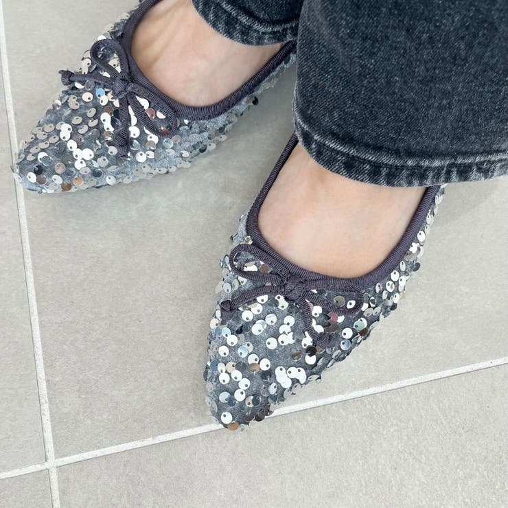 グレー | ≪オリエンタルトラフィック≫スパンコールバレエシューズ/41315 | ORiental TRaffic
