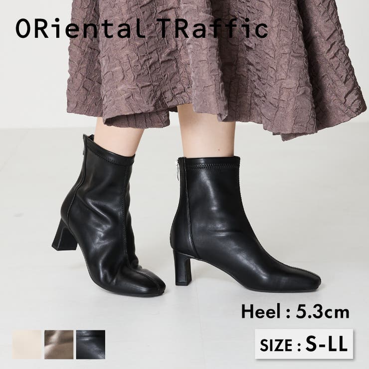 ≪オリエンタルトラフィック≫ストレッチヒールバックジップブーツ
