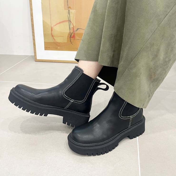 ≪オリエンタルトラフィック≫カラーステッチサイドゴアブーツ/41408