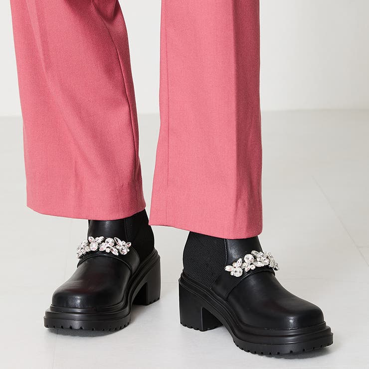 ≪オリエンタルトラフィック≫ビジューベルトニットドッキングブーツ/41415 | ORiental TRaffic | 詳細画像6 