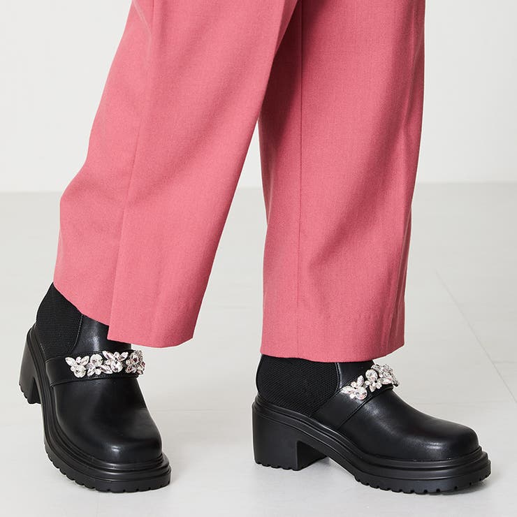 ≪オリエンタルトラフィック≫ビジューベルトニットドッキングブーツ/41415 | ORiental TRaffic | 詳細画像7 