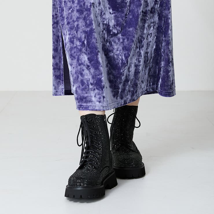 ≪オリエンタルトラフィック≫ラインストーンレースアップシューズ/41425 | ORiental TRaffic | 詳細画像4 