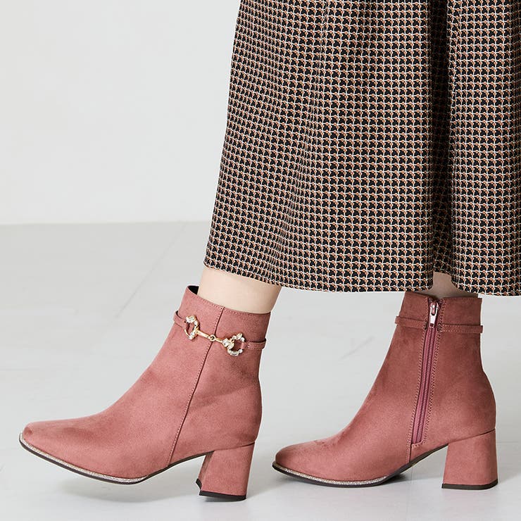 ピンク | ≪オリエンタルトラフィック≫ビジュービットヒールブーツ/41427 | ORiental TRaffic