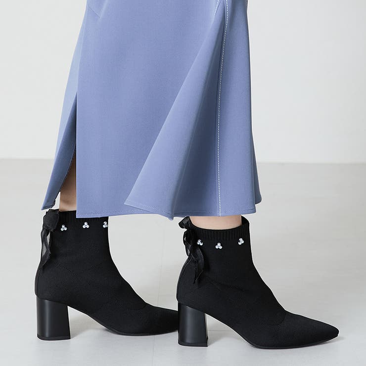 ≪オリエンタルトラフィック≫チュールリボン×パールニットブーツ/41429 | ORiental TRaffic | 詳細画像7 