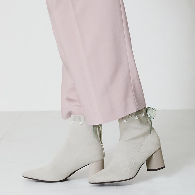 ≪オリエンタルトラフィック≫チュールリボン×パールニットブーツ/41429 | ORiental TRaffic | 詳細画像4 