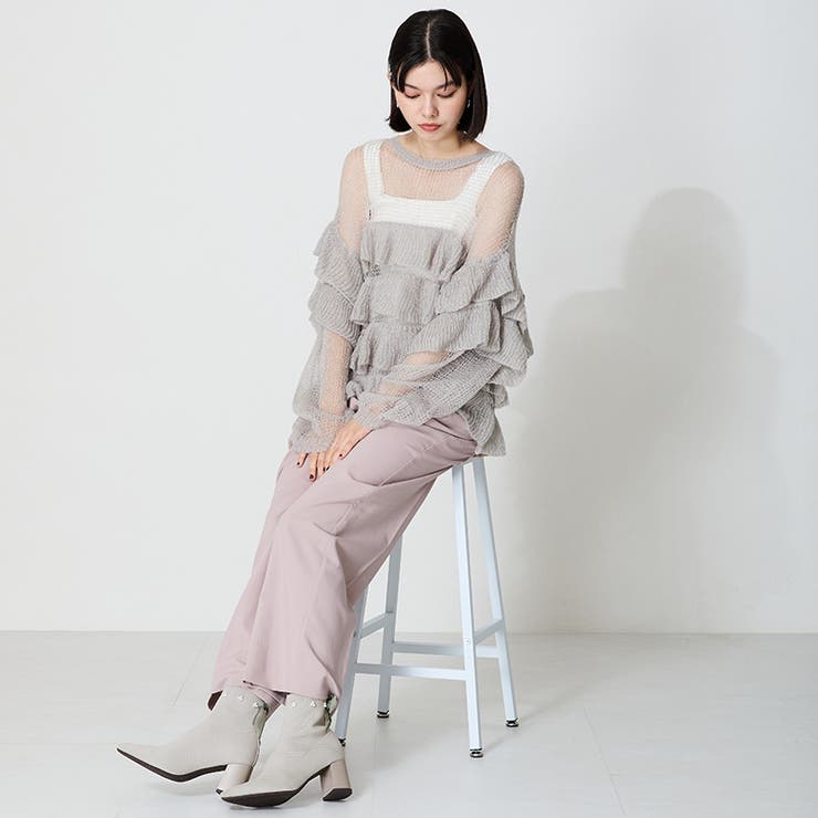 ≪オリエンタルトラフィック≫チュールリボン×パールニットブーツ/41429 | ORiental TRaffic | 詳細画像10 