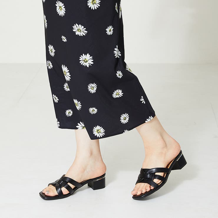 編みデザインミュールサンダル[品番：ORTS0008712]｜ORiental