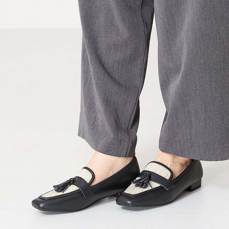 【美品】WA ORiental TRaffic タッセルローファー 黒 25.5 ORiental TRaffic - オリエンタルトラフィック タッセル