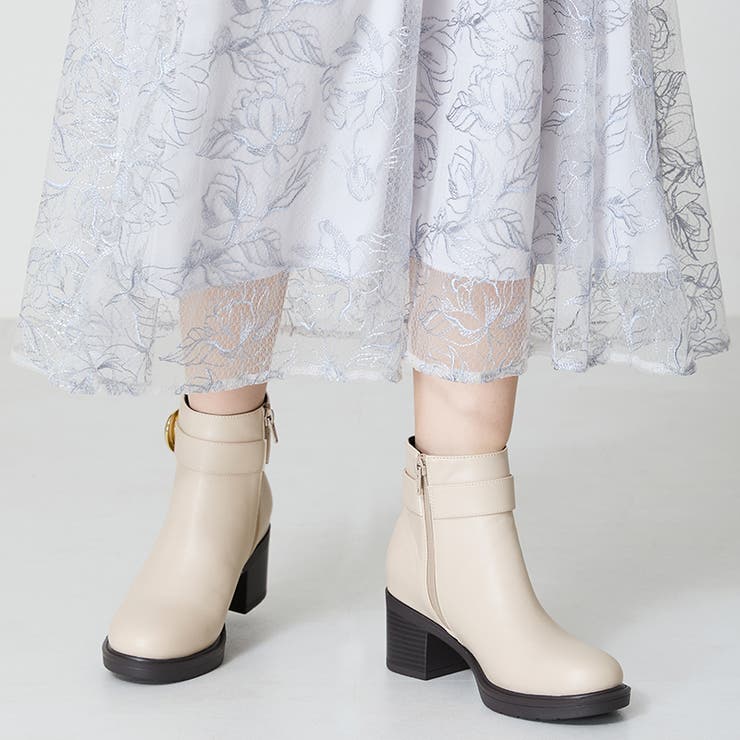 ≪オリエンタルトラフィック≫バックルデザインタンクソールヒールブーツ 42408 | ORiental TRaffic | 詳細画像5 