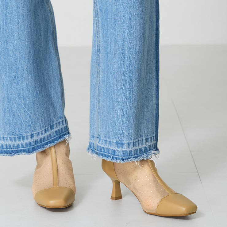 キャメル | チュールヒールブーツ/51105 | ORiental TRaffic