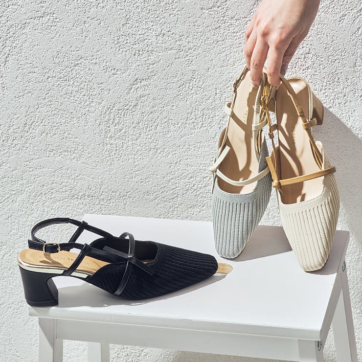 リブニット細ストラップパンプス/51114 | ORiental TRaffic | 詳細画像4 