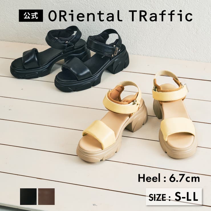 ≪オリエンタルトラフィック≫パデットストラップ厚底ヒールサンダル/51207 | ORiental TRaffic | 詳細画像1 