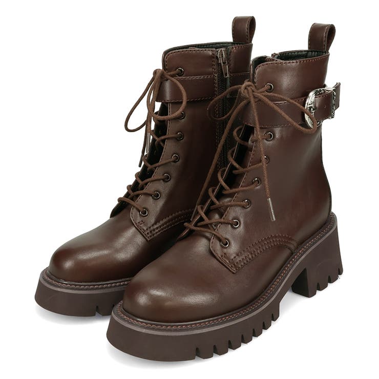 厚底 バックルベルトミドルレースアップブーツ/51403 | ORiental TRaffic | 詳細画像17 