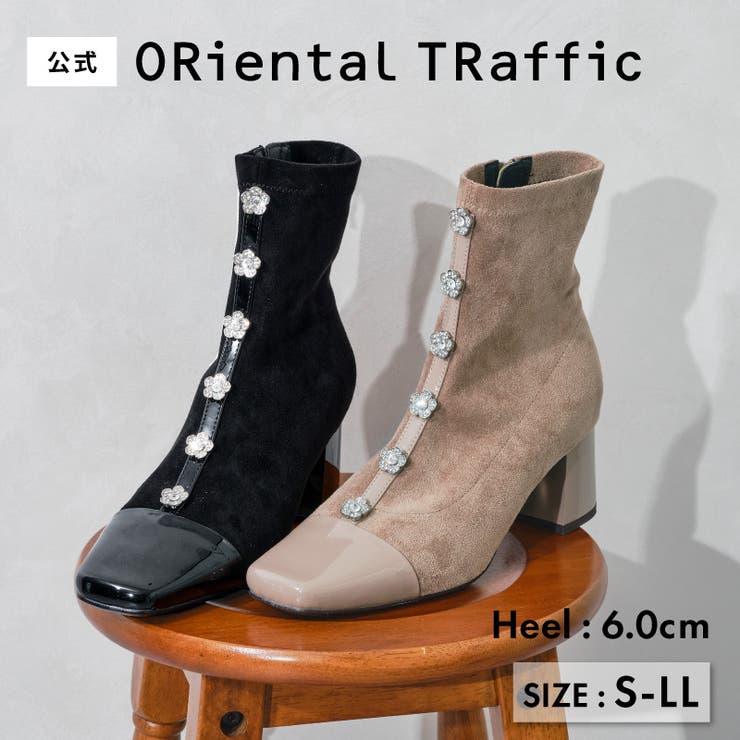 フラワービジューヒールブーツ/51408 | ORiental TRaffic | 詳細画像1 