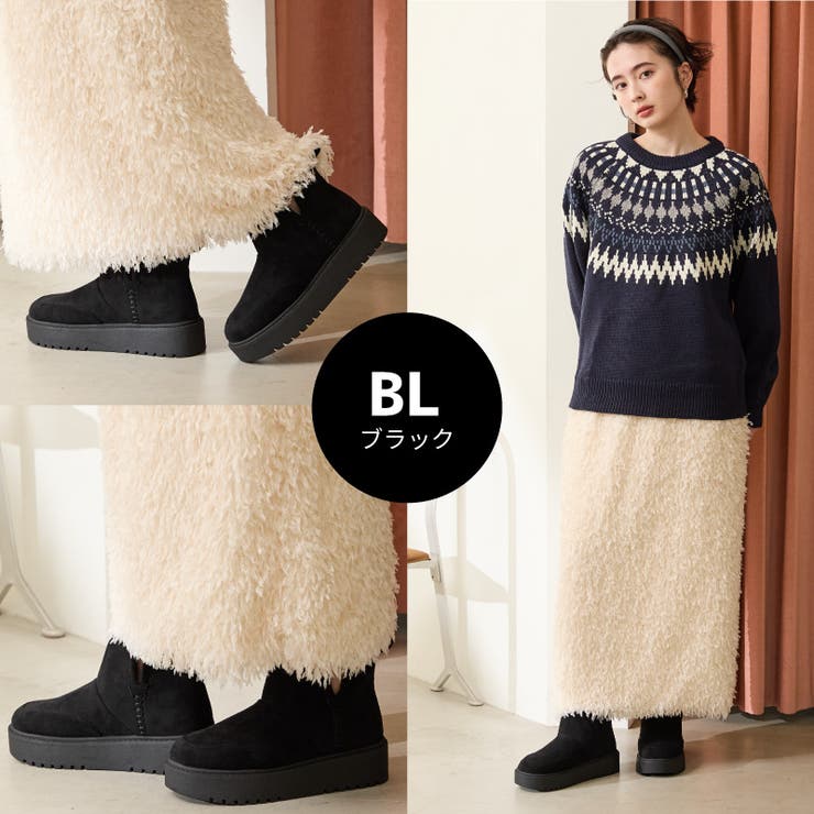 サイドスリット厚底ムートンショートブーツ/51425 | ORiental TRaffic | 詳細画像6 