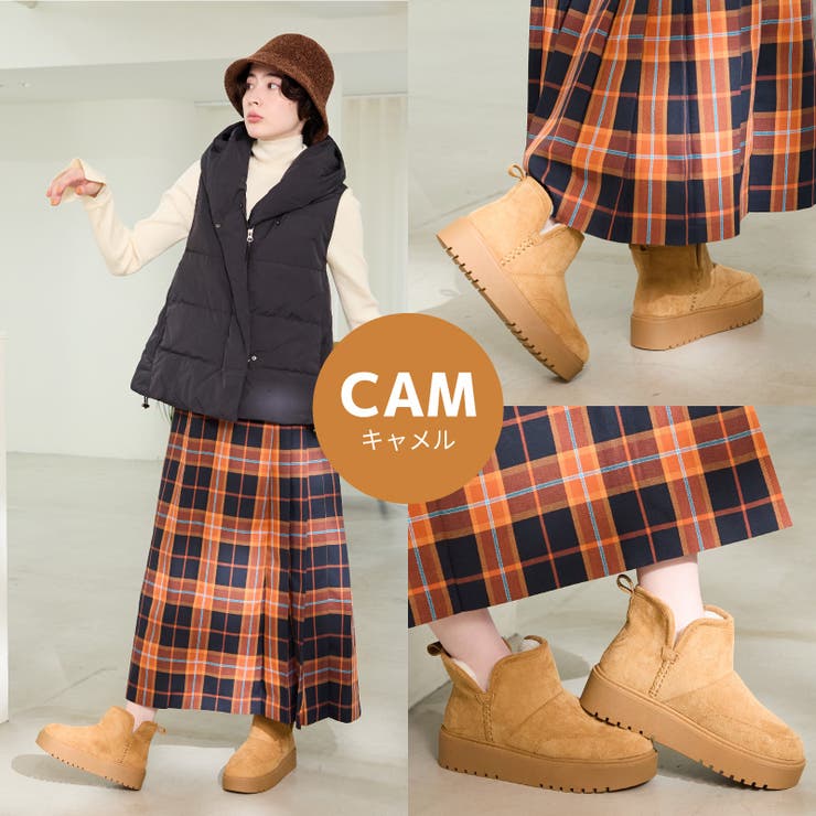 サイドスリット厚底ムートンショートブーツ/51425 | ORiental TRaffic | 詳細画像10 