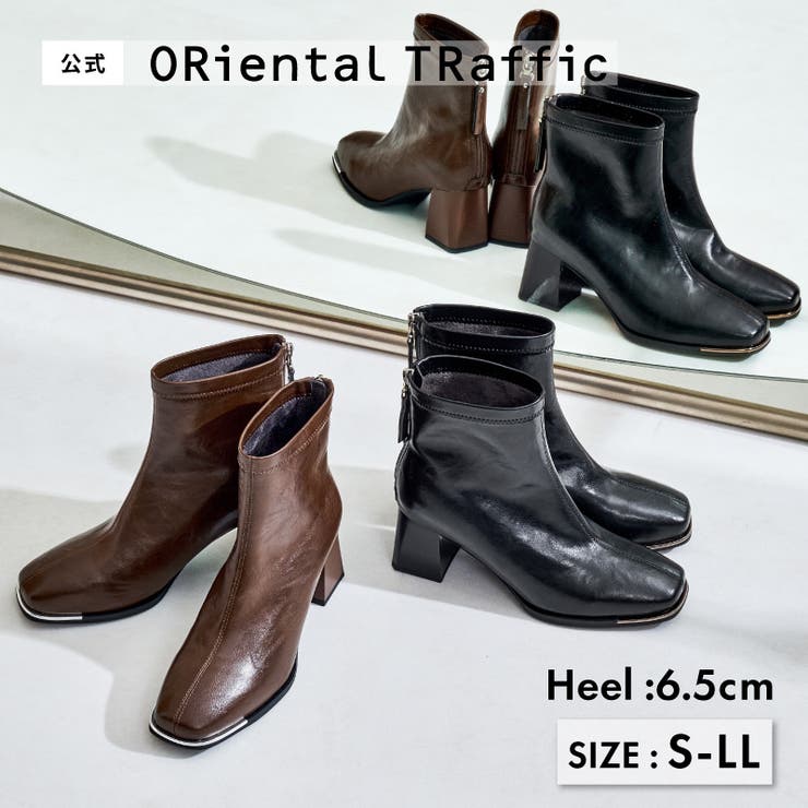メタリックトゥパーツヒールショートブーツ/51426 | ORiental TRaffic | 詳細画像1 